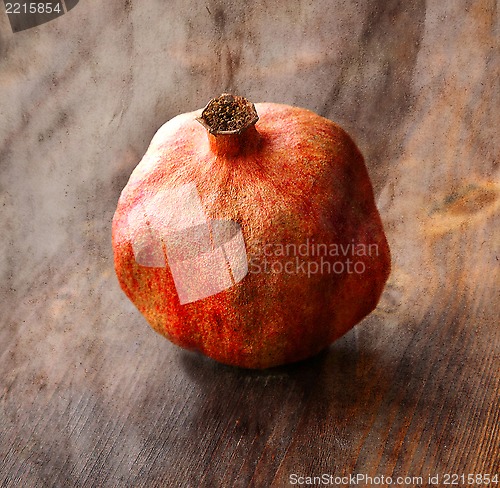 Image of Vintage background with old dry pomegranate