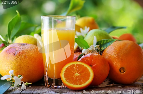 Image of Glass of natural orange juice