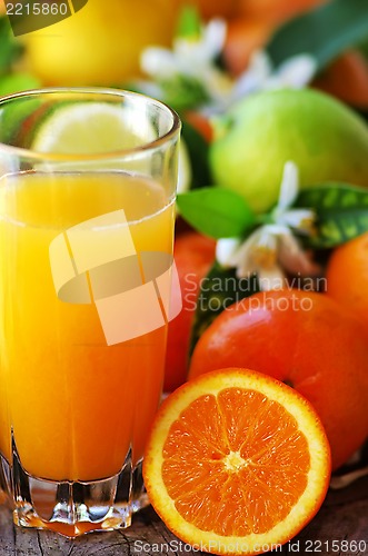 Image of Glass of natural orange juice