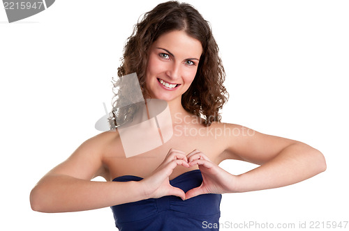 Image of Woman Making Heart Symbol