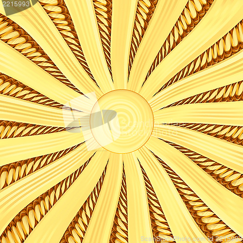 Image of Golden sunburst background with rays and beams