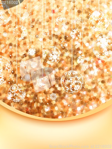 Image of Merry Christmas greeting card. EPS 8