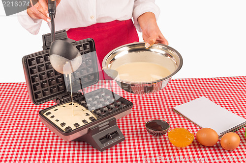 Image of Preparing waffles