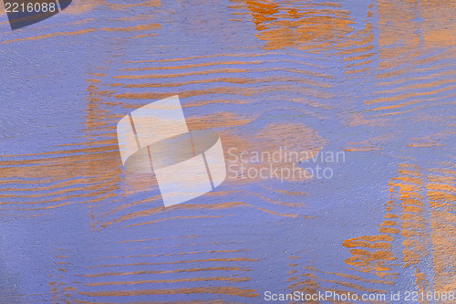 Image of Streaked wood painted in blue