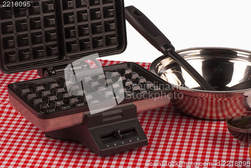 Image of Waffle utensils still life
