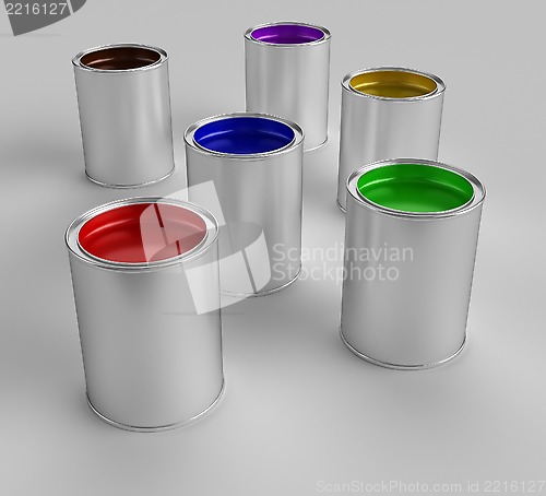 Image of Paint buckets