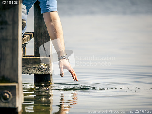 Image of playing with the water