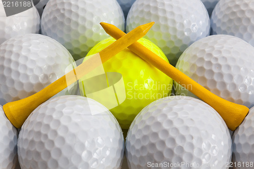 Image of Golf balls and tees 