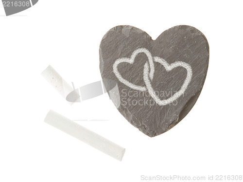Image of Heart shaped piece of slate