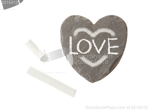 Image of Heart shaped piece of slate