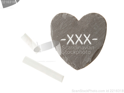 Image of Heart shaped piece of slate
