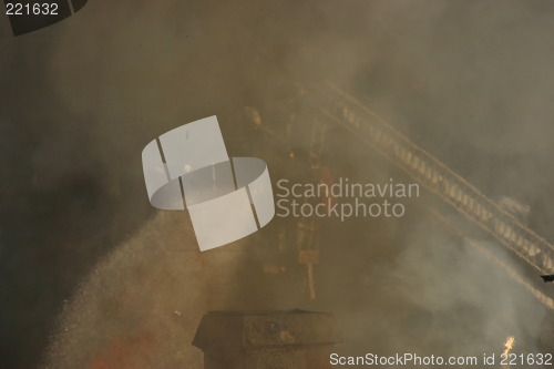 Image of Fireman in smoke