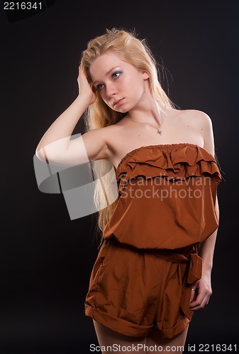 Image of portrait of beautiful blonde girl