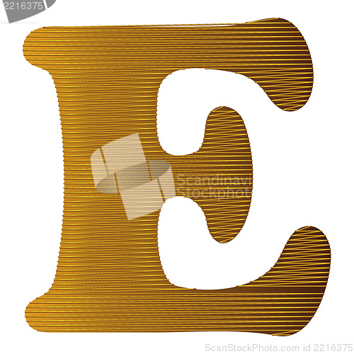 Image of Letter in gold metal texture