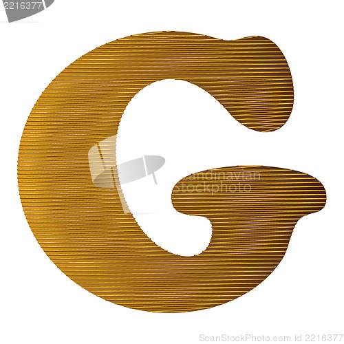 Image of Letter in gold metal texture