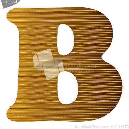 Image of Letter in gold metal texture