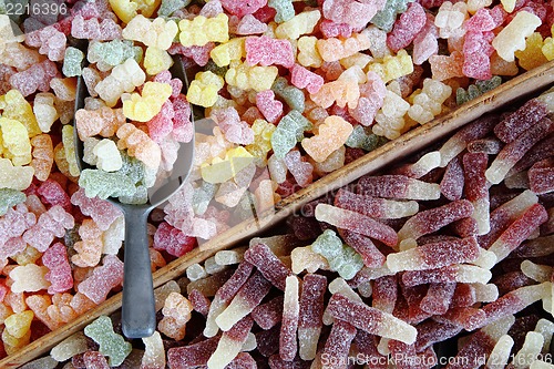 Image of sweet soft color candies 