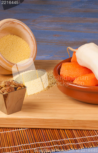 Image of Vegetarian couscous ingredients