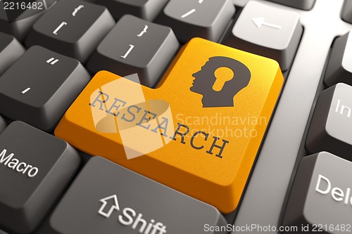 Image of Keyboard with Research Button.