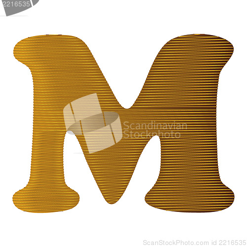 Image of Letter in gold metal texture