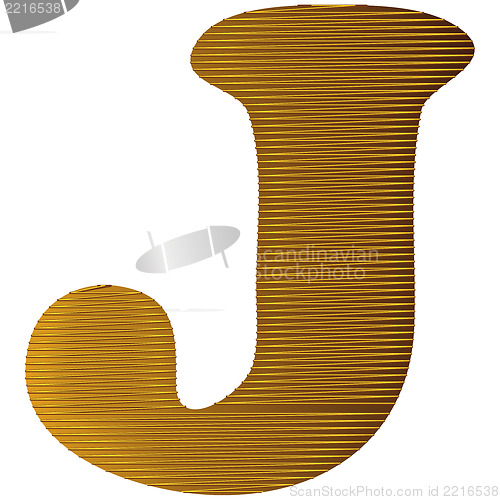 Image of Letter in gold metal texture