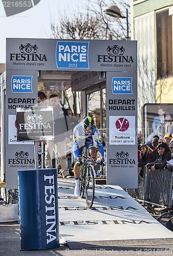 Image of The Cylist Stijn Vandenbergh- Paris Nice 2013 Prologue in Houill