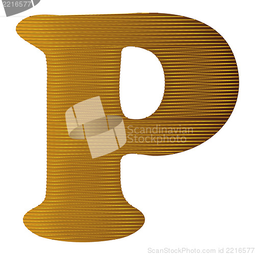Image of Letter in gold metal texture