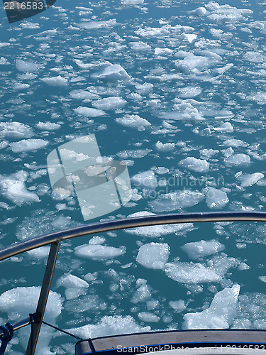 Image of Greenland , Eqi glacier floating ice