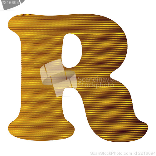 Image of Letter in gold metal texture