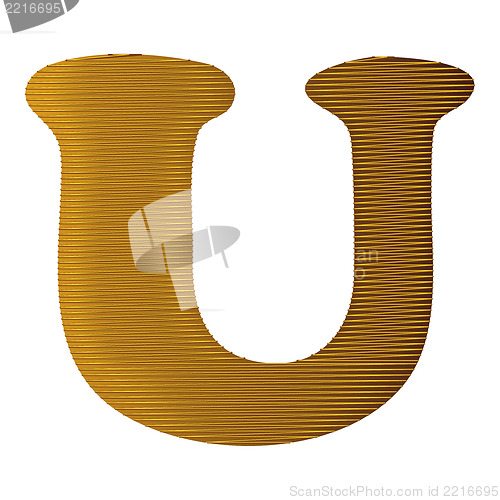 Image of Letter in gold metal texture