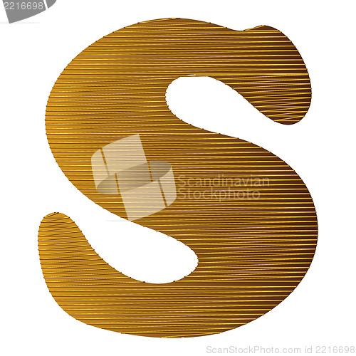 Image of Letter in gold metal texture