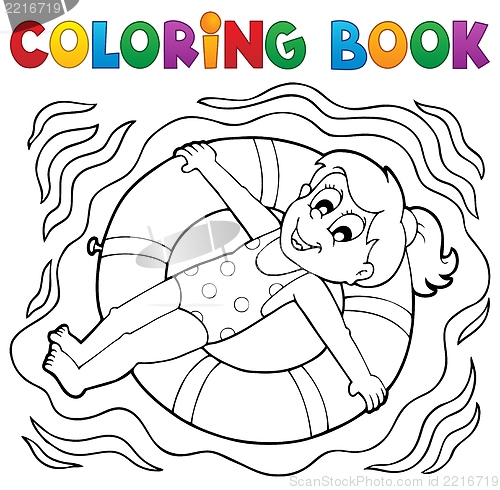 Image of Coloring book water sport theme 4