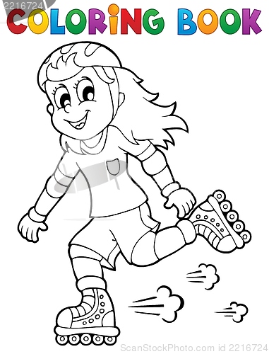 Image of Coloring book outdoor sport theme 1
