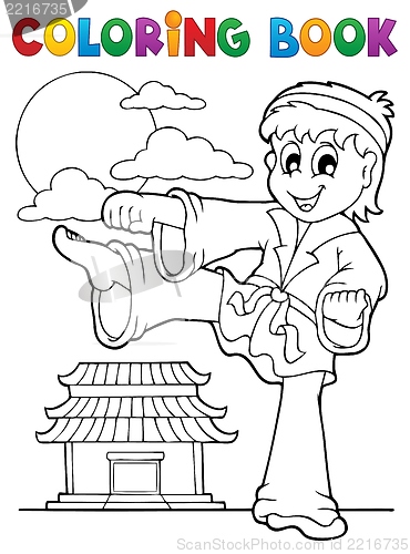 Image of Coloring book sport and gym theme 2