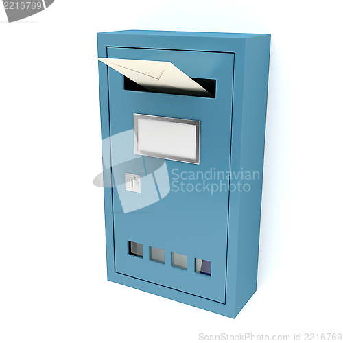 Image of Blue mailbox