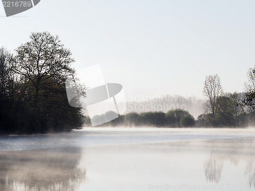 Image of Nantes to Brest canal, north of Guenrouet, at dawn