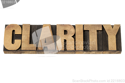 Image of clarity in wood type