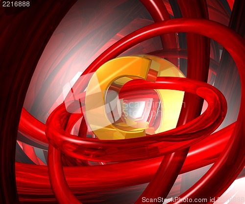 Image of letter in abstract space