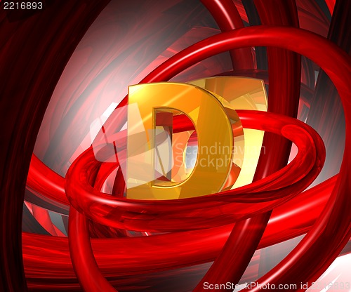 Image of letter in abstract space