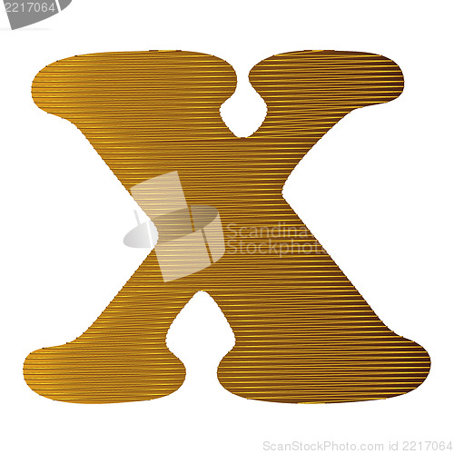 Image of Letter in gold metal texture