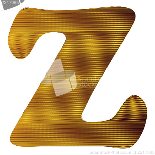 Image of Letter in gold metal texture