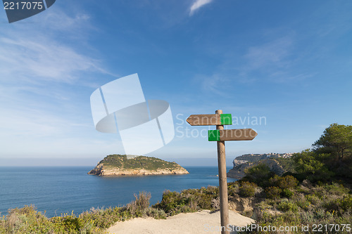 Image of Hiking signpost at Javea