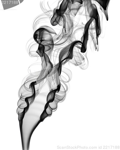 Image of Abstract white smoke shape and curves on white