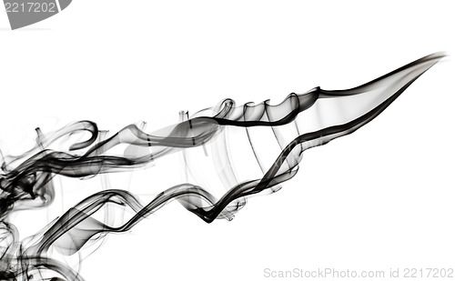 Image of Abstraction: black smoke swirls pattern 