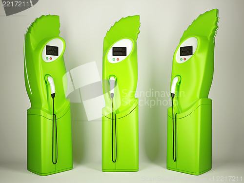 Image of Eco friendly transport: charging stations for electric vehicles