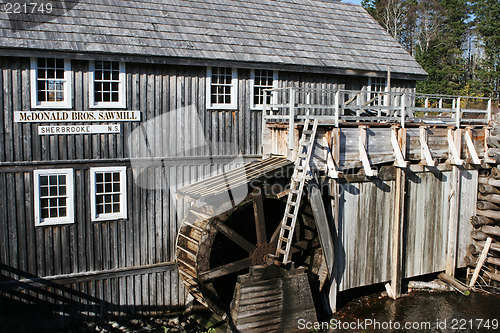 Image of Exterior of McDonald Bros Sawmill, Sherbrook, Nova Scotia, Canad