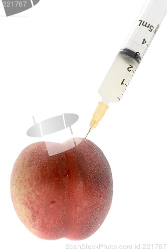 Image of Syringe in nectarine

