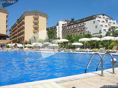 Image of Rest in pool with transparent water