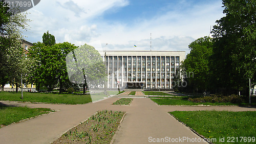 Image of park with a view on establishment