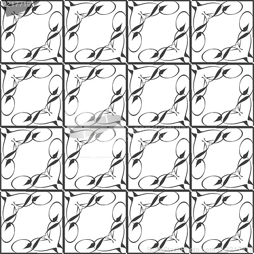 Image of Seamless geometric black and white pattern